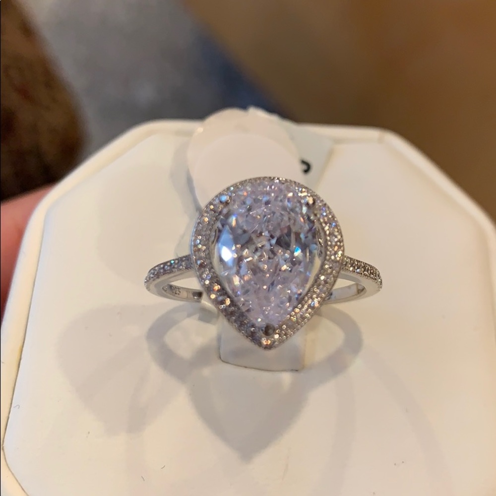 3.5ct 12x9mm Pear Engagement Ring size 9 - Picture 6 of 8